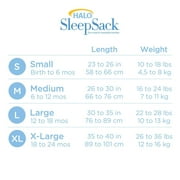 HALO SleepSack Wearable Blanket, Micro-Fleece, Cream, Unisex, Large, 12-18 Months