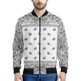 thumbnail image 3 of Chaquetas con estampado de bandana de cachemira de tendencia, moda de primavera y otoño, chaqueta con estampado 3D de manga larga, ropa de calle informal, sencilla y genial para hombre, 3 of 5
