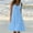 Sky Blue plus size summer mini dresses a1, variant on Women Plus Size Summer Boho Flowy Mini Dresses Sleeveless Round Neck Ruffle A-Line Swimwear Beach Vacation Party Sundresses, Yellow M
