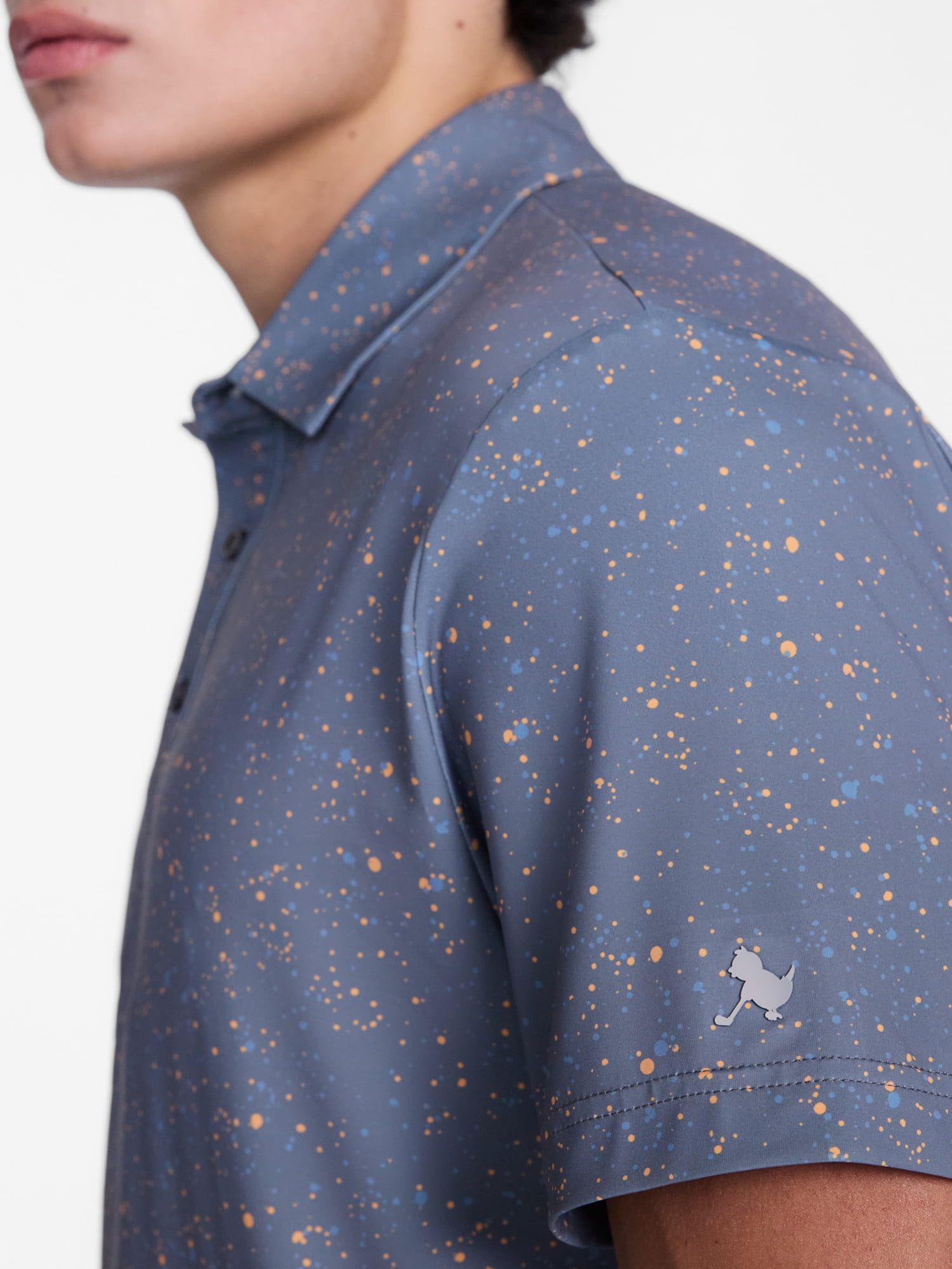 Birdie Bound Splatter Print Golf Polo Shirt, Men's Sizes XS-4XLT