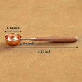 thumbnail image 2 of Brass Wax Spoon Vintage Elegant Wooden Handle Copper Wax Sealing Stamp Melting Spoon, 2 of 3