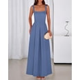 thumbnail image 6 of BTFBM Women Summer Square Neck Maxi Dress Spring Elegant Classy Sleeveless Formal Wedding Guest Cocktail Dresses, 6 of 8