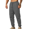 thumbnail image 6 of Guluxicc Men's Athletic Pants Loose Drawstring Elastic Waist Straight Leg Trousers with Pockets for Jogging Everyday Fall Winter, 6 of 8