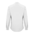 thumbnail image 5 of YYDGH Mens Henley Shirts Long Sleeve Button Down T-Shirt Casual Stand Collar Cotton Linen Work Tops with 2 Pockets White XL, 5 of 7