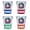 Multicolor (4-Pack), variant on Miami Florida Design B Souvenir 2 oz Round Shot Glass Orange