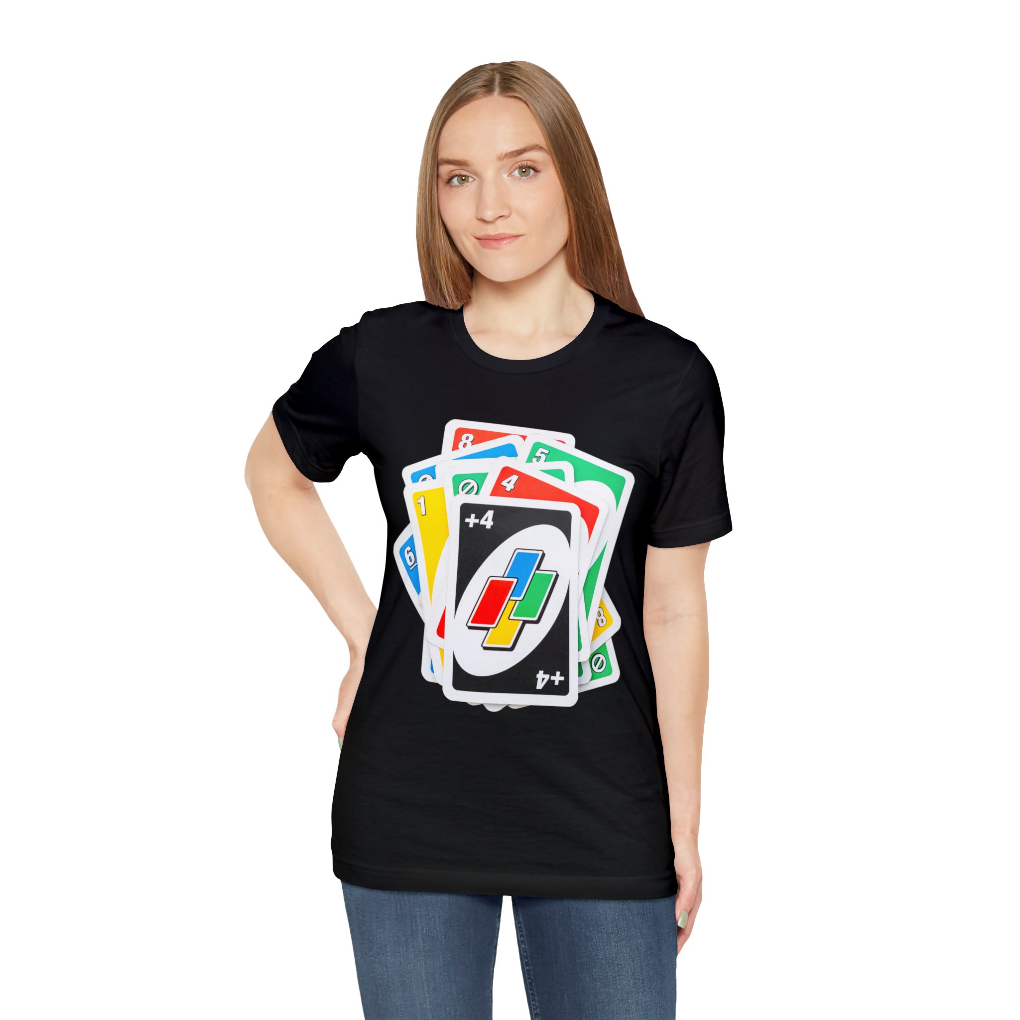 Uno Card Game Tshirt - Fun Draw 4 Stack Design - Draw 4 Tshirt