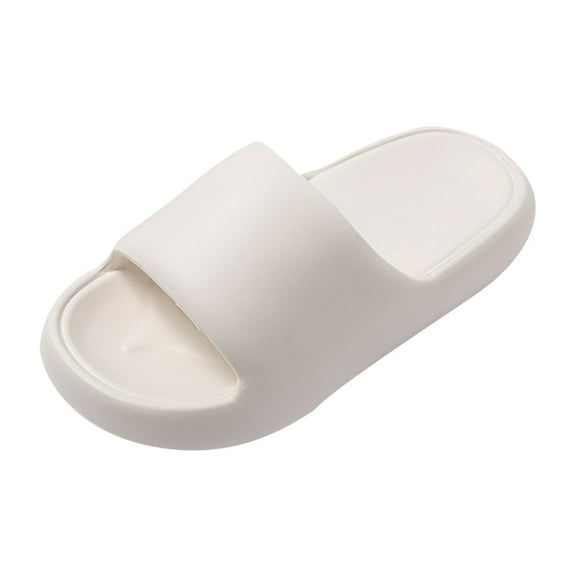 KaLI_store Shoes for Men Mens Slippers Memory Foam, Open Toe House Slippers for Men Comfy Indoor Outdoor, Cozy Breathable Slide Bedroom Slippers,White