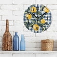 thumbnail image 3 of Yayeee 10" Wall Clock Battery Operated Quartz Round Silent Non-Ticking Home Decor, Retro Beige Lemon, 3 of 6