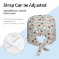 thumbnail image 3 of Yiaed Funny Cat White Print Turban Hat for Women Men Comfortable Adjustable Cleaning Working Cap with Sweatband, 3 of 4