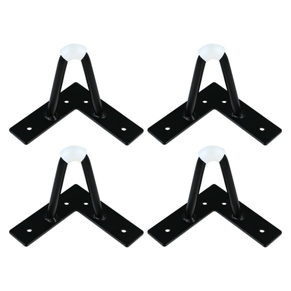 OULII 4Ensemble Pieds en Épingle à Cheveux Stables Fer Noir pour Projet de Meubles DIY