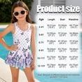 thumbnail image 7 of Xoenoiee Butterfly Lavender Bow Print Toddler Little Girls One Piece Swimsuits Ruffles Bathing Suits Sleeveless Swimwear Crewneck Swim Dress with Ruffle Skirt, Size 3-4 Years, 7 of 7