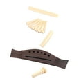 thumbnail image 2 of MasteelfCA 6-String Rosewood Saddle Through Acoustic Guitar Bridge Plastic Guitar Saddle Nut Slotted Bridge Endpins for Folk Classical Acoustic Guitar Replacement Parts, 2 of 7
