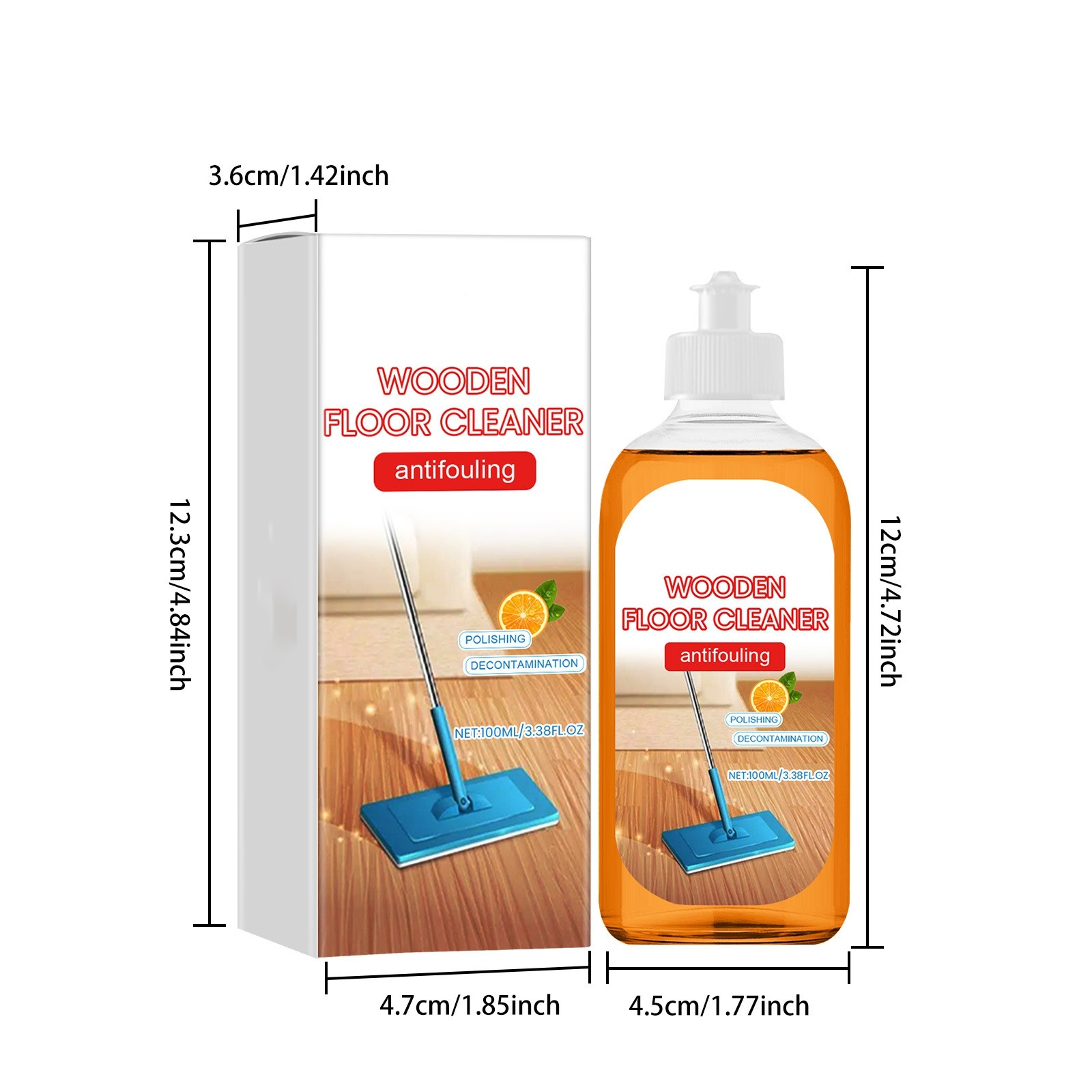 Concentrated Vinegar Decontamination Floor Cleaner Wood Floor Effect