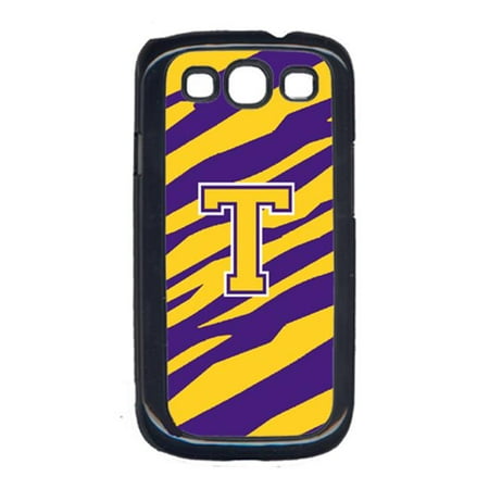 phone s111 initial monogram stripe tiger galaxy cell letter purple gold