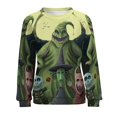 thumbnail image 2 of Oogie Boogie Sweatshirts for Women Long Sleeve Crewneck Raglan Sweater Graphic Pullover Casual Comfy Tops XL, 2 of 7