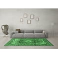 thumbnail image 3 of Ahgly Company Machine Washable Indoor Rectangle Medallion Emerald Green Traditional Area Rugs, 2' x 5', 3 of 4