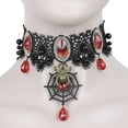 thumbnail image 2 of Collier Araignée Rétro Web Déclaration Collier Dentelle Collier pour Halloween, 2 of 10