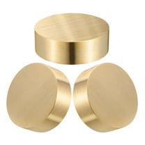 OFFIGAM Brass Paperweight Set of 3 Round Golden Decorative Desk Ornaments for Office and Home