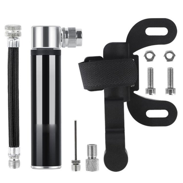 120 PSI de alta presión, mini bomba de bicicleta compatible con válvula Presta/Schrader Bomba de neumáticos de bicicleta ultraligera Kit de reparación de bicicletas Accesorios de ciclismo
