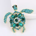 thumbnail image 6 of Yesbay Turtle Shape Full Rhinestone Inlaid Brooch Pin Women Shirt Collar Badge, 6 of 6