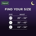 thumbnail image 5 of (2 pack) Depend Night Defense Incontinence Underwear for Men, Adult Diapers, L, 72 Count, 5 of 13