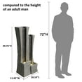 thumbnail image 5 of 39.76''H Water Fountain Outdoor Indoor 2 Columns Waterfall Garden Fountains Modern Floor-Standing Water Feature with LED Light and Pump for Home Office Garden Patio, 5 of 7