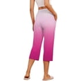 thumbnail image 4 of VV AVEORS Tear Away Capri Sweatpants For Women Breakaway Wide Leg Knee Ankle Replacement Adaptive Pants Hot Pink L, 4 of 5