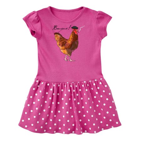 

Inktastic French Rooster says Bauque! Gift Baby Girl Dress