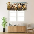 thumbnail image 2 of Farmhouse Cow Curtains Valances for Home Decor Rustic Sunflower Farm Country Natural Landscape Thermal Insulated Room Darkening Curtain for Dinning Room 54 by 18 in, 1 Panel, 2 of 6