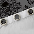 thumbnail image 4 of Homewish Spooky Halloween Skull Blackout Curtains,Gray Black Damask Curtains Pack of 2 (42x84 Each), 4 of 6