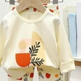 thumbnail image 4 of Xyant Toddler Girls Pajamas Long Sleeve Crew Neck Cartoon Printing Top and Pants Pjs Set 2 Piece Sleepwear Boys Pajamas (White,3-4 Years), 4 of 4