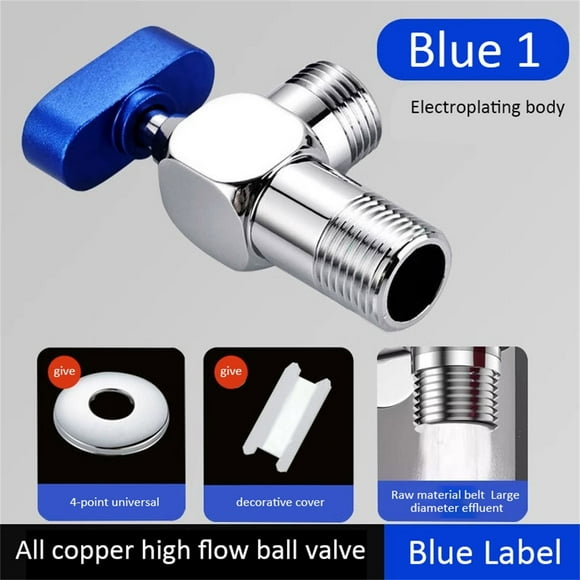 1/2 Inch All Copper Core Full Open Large Flow Angle Hot And Cold Water Control Special Triangle For Water Heater