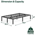 thumbnail image 3 of SUGIFT 14 Inch Metal Platform Bed Frame, Queen, 3 of 5