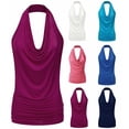 thumbnail image 2 of Wide Strap Tank Tops for Women Classic Plain Womens Summer Tank Tops Adjustable Slim Fit V Neck Sleeveless Tee Camisoles for Women Ruched Tee Shirts Basic Outfits Clothes, 2 of 2