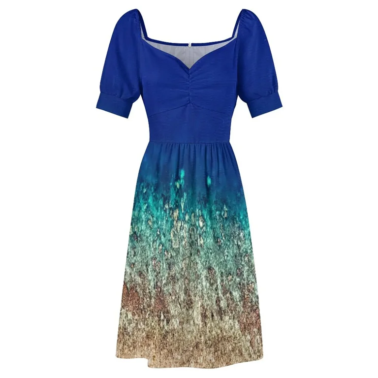 beach waves dress Milla Women's Sheer Sleeves Maxi Tulle Dress