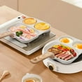 thumbnail image 4 of FHBVT 3 in 1 Frying Pan Non-Stick Multi-Purpose Pan for Breakfast Eggs Meats Seafood 70% Oil Fume Reduction Heat-Resistant Handle Versatile Gas Induction Ceramic Stoves Easy Clean Cooking Essential, 4 of 9