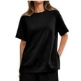 thumbnail image 2 of T Shirts for Women Workout Round Neck T Shirts Short Sleeve Spring Tee Summer Fashion Loose Clothes 2026 Tops, 2 of 7