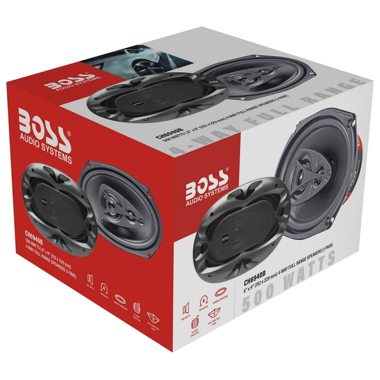 BOSS CH6940B Chaos 6x9 Inch Car Speakers - 500W, 4 Way, Full Range