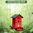 thumbnail image 4 of Birdkiss 5lbs Squirrel-Proof Wild Bird Feeder with Bilateral Weight-Activated Perches, 14 Feeding Ports, Outdoor Bird Feeder for Garden Yard Outside, Red, 4 of 8