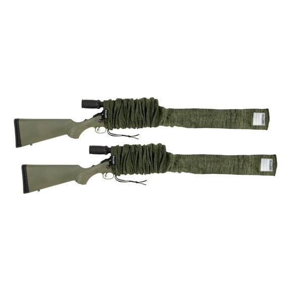 Allen Company 52" Gun Sock With Writeable Id Label, 52" Rifles With Optics & Shotguns, 2-Pack, Green