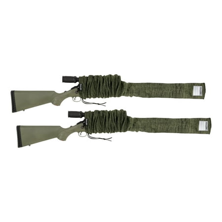 Allen Company 52 Gun Sock With Writeable Id Label 52 Rifles With Optics & Shotguns 2-Pack Green