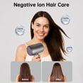thumbnail image 3 of 2000W Ionic Hair Dryer, Foldable Fast Drying Blow Dryer with Diffuser & Concentrator Nozzles for Home and Travel Use, Grey, 3 of 8
