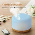 thumbnail image 5 of 500ml Essential Oil Diffuser with 5*10ml Essential Oil, Humidifier, Diffusers for Home, Aromatherapy Diffuser with Remote Control, Diffusers for Essential Oils Large Room(Shallow wood grain), 5 of 8