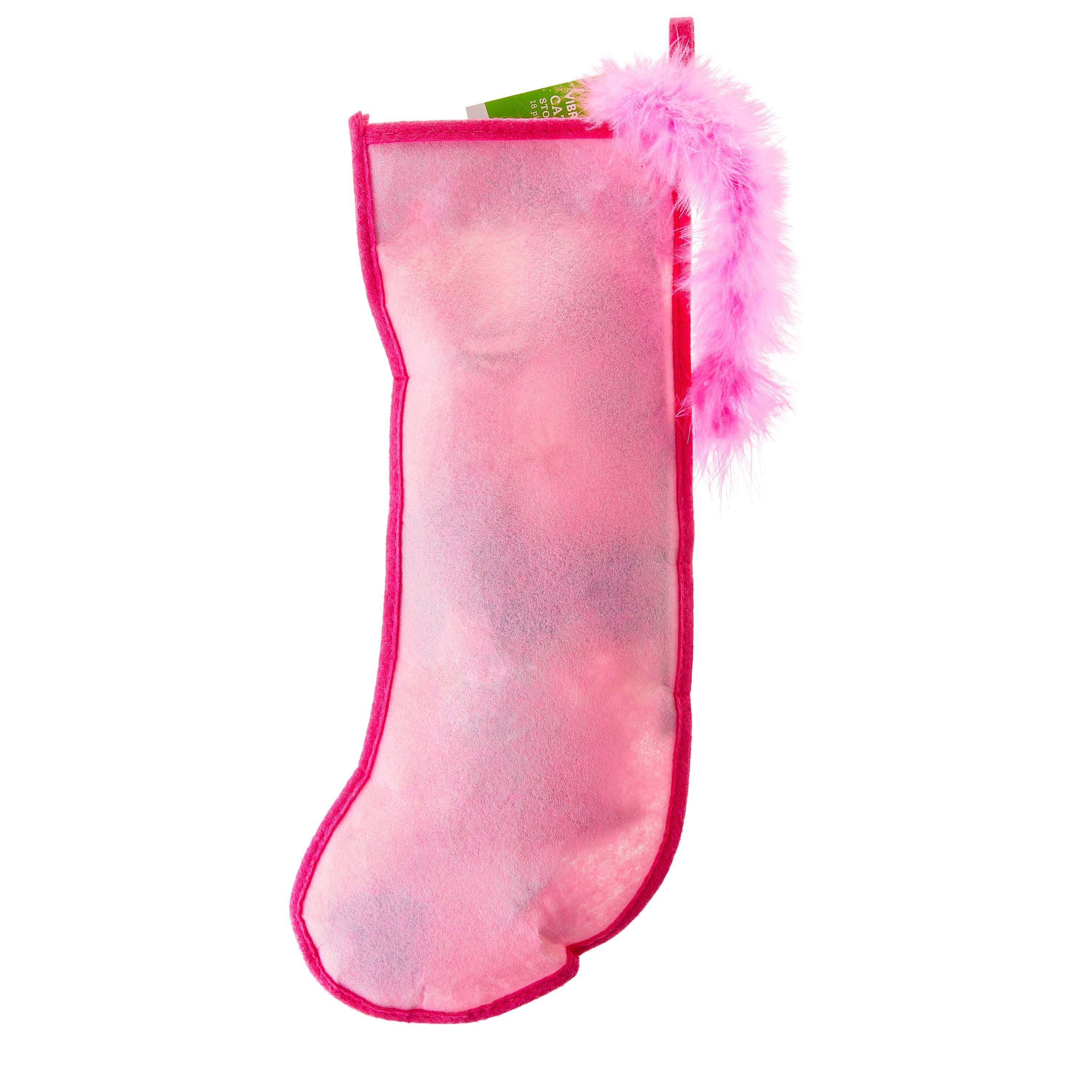 Vibrant Life Holiday 18-Piece Cat Toy Stocking Gift Set, Pink