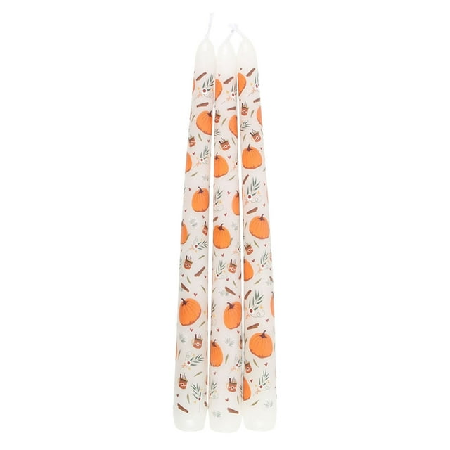 Something Different Ensemble de Bougies Coniques Citrouille (Lot de 3)