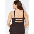 thumbnail image 2 of Swimsuits for All Women's Faux Flyaway Crochet Underwire Tankini Top, 2 of 3