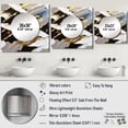 thumbnail image 4 of Designart "Untamed Undulation Bliss Abstract Gold White Black VII" Abstract Painting Gold Large Square Mirror - Square Bedroom Mirror Printed Wall Decor - Modern Square Printed Wall Mirror Art, 4 of 5