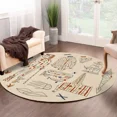 thumbnail image 3 of Tufted area rug, Handmade carpet, 17x17 Cream color rugs, Cartoon Print Carpets, Hallway, Bed, Kids, Living, room, 3 of 6