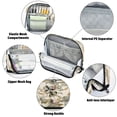 thumbnail image 4 of Standing Pencil Case with Base Large Capacity Stationery Pouch Pen Bag with Zipper for Women Men Lily Motifs Pattern, 4 of 7