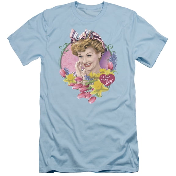 I Love Lucy Springtime S/S Adult 30/1 T-Shirt Light Blue